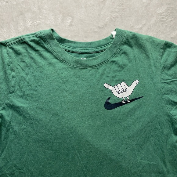 Nike Womens XL Green Graphic Logo Shirt Running Workout Training Athletic Tee - Picture 2 of 11